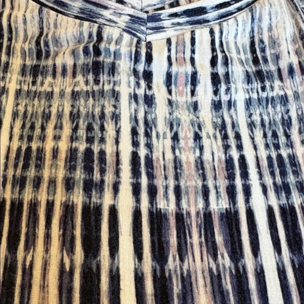 Artisan NY Navy, Ivory and pale pink tie dye pattern midi sleeveless dress NWOT - Picture 7 of 8